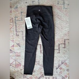 NWT Lululemon Wunder Train HR Legging 25” in Black- Size 6, Everlux fabric